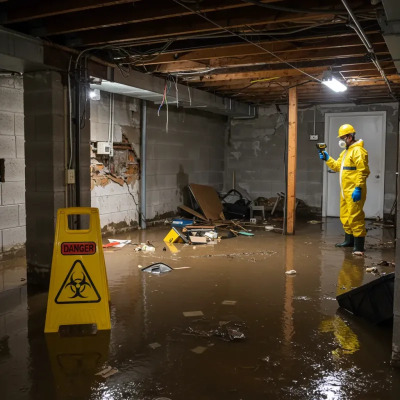 Flooded Basement Electrical Hazard in Capitanejo, PR Property